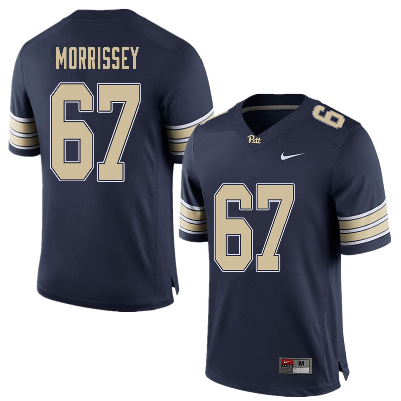 Men #67 Jimmy Morrissey Pittsburgh Panthers College Football Jerseys Sale-Home Blue